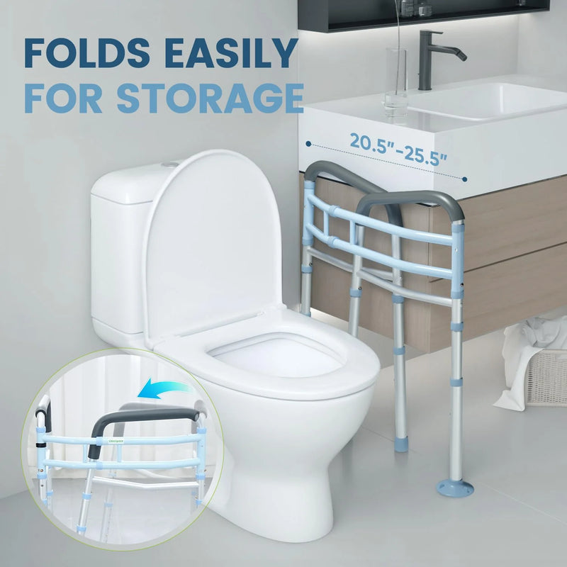 Width Adjustable Toilet Safety Frame-foldable