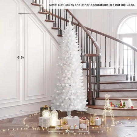 6.5ft White Christmas Tree Size#size_6.5FT