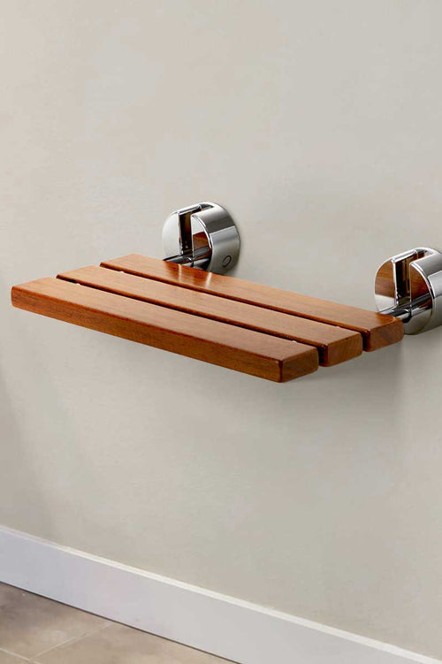 Teak Folding Shower Seat | OasisSpace